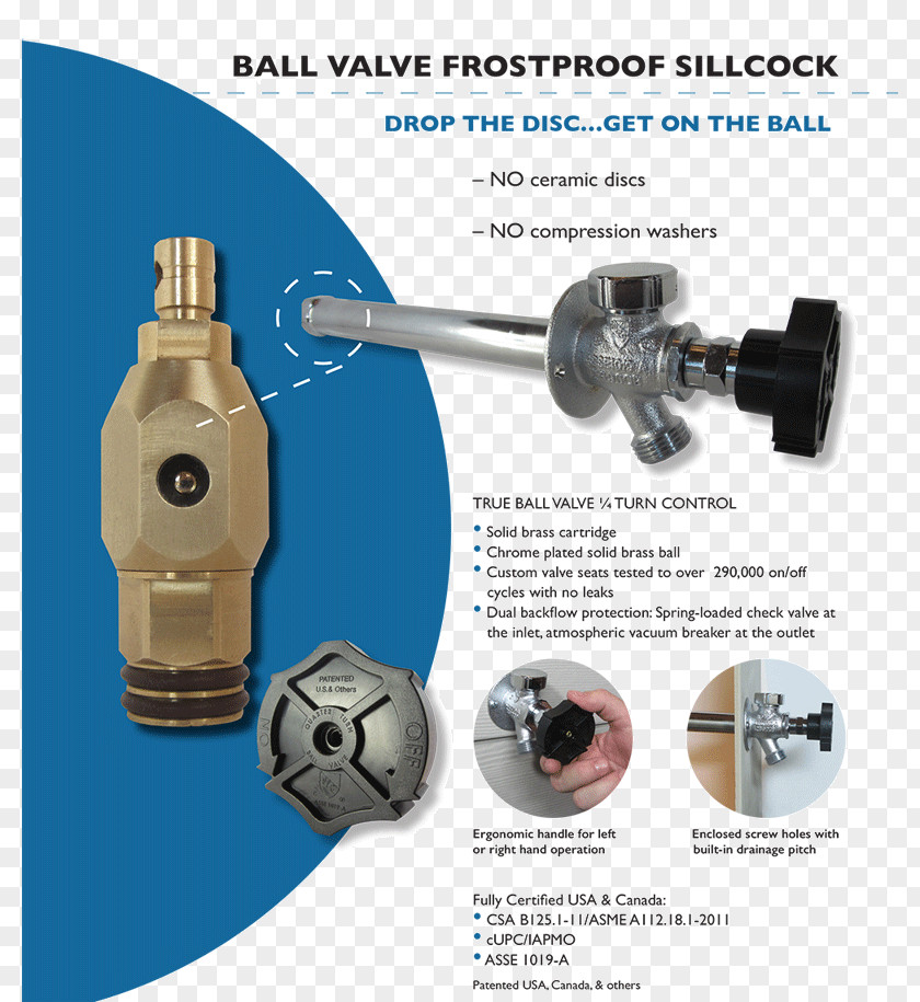 Brass Tap Ball Valve Vacuum Breaker PNG