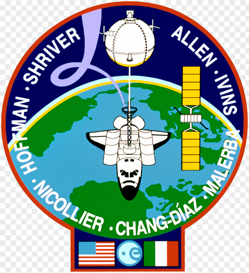 Patch STS-46 Space Shuttle Program Kennedy Center STS-75 STS-61 PNG