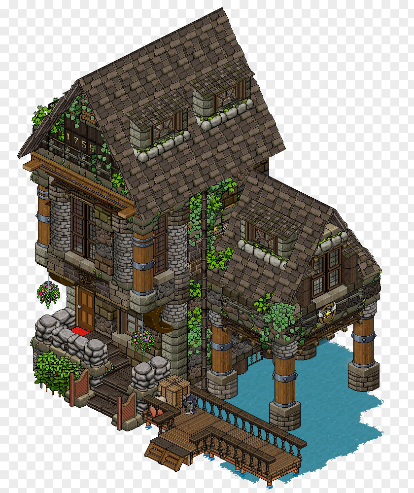 Building Habbo House Architecture PNG