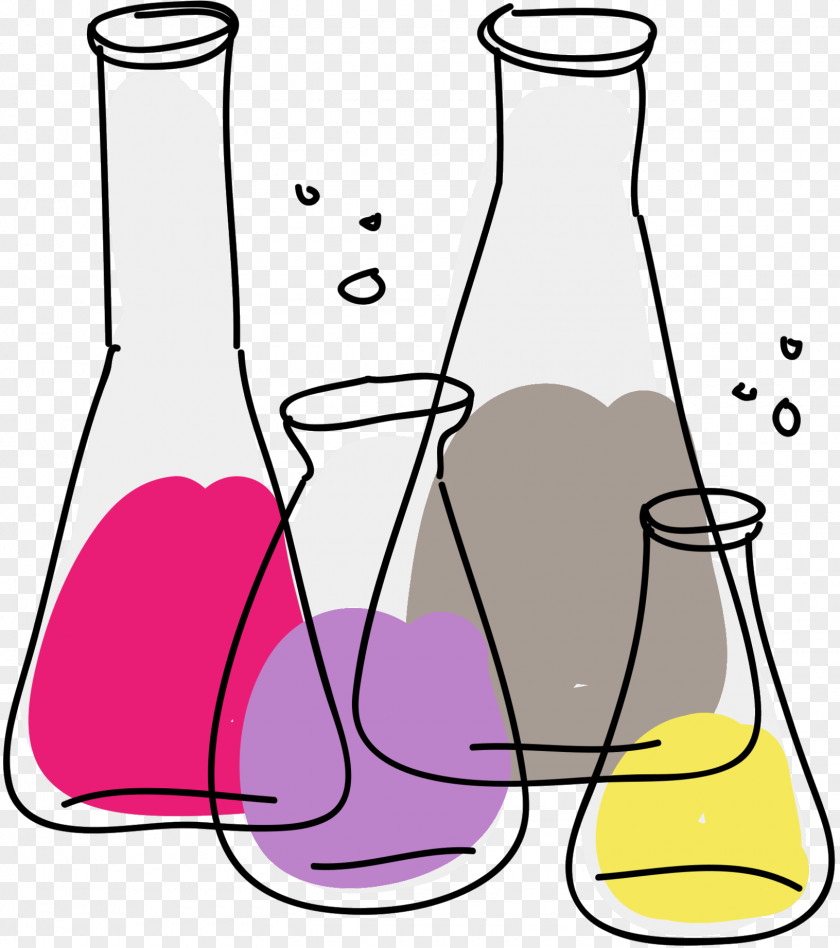 Clip Art Glass Bottle Line Laboratory Flasks PNG