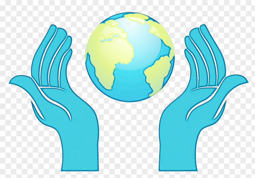 Globe Turquoise World Earth Logo PNG