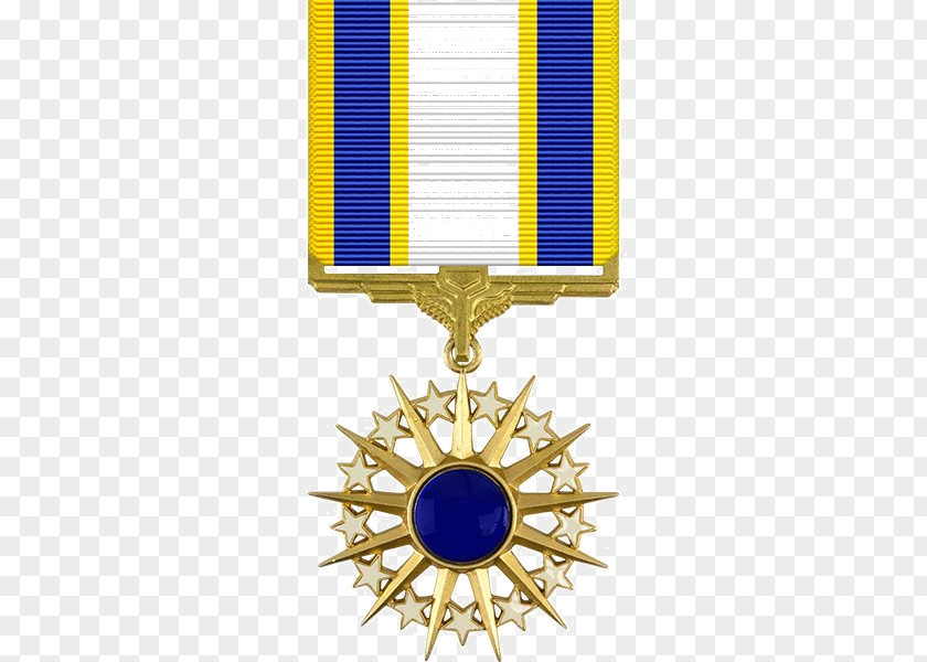 Medal Gold Air Force Distinguished Service Cobalt Blue PNG