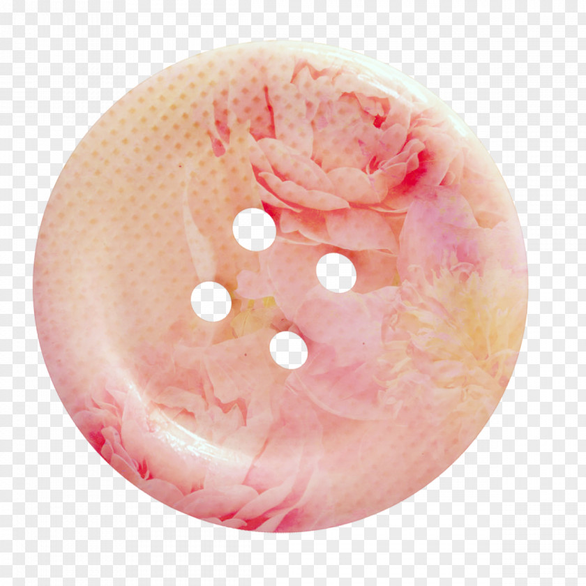 Pink Rose Shading Button Download PNG