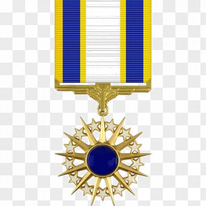 Medal Gold Air Force Distinguished Service Cobalt Blue PNG