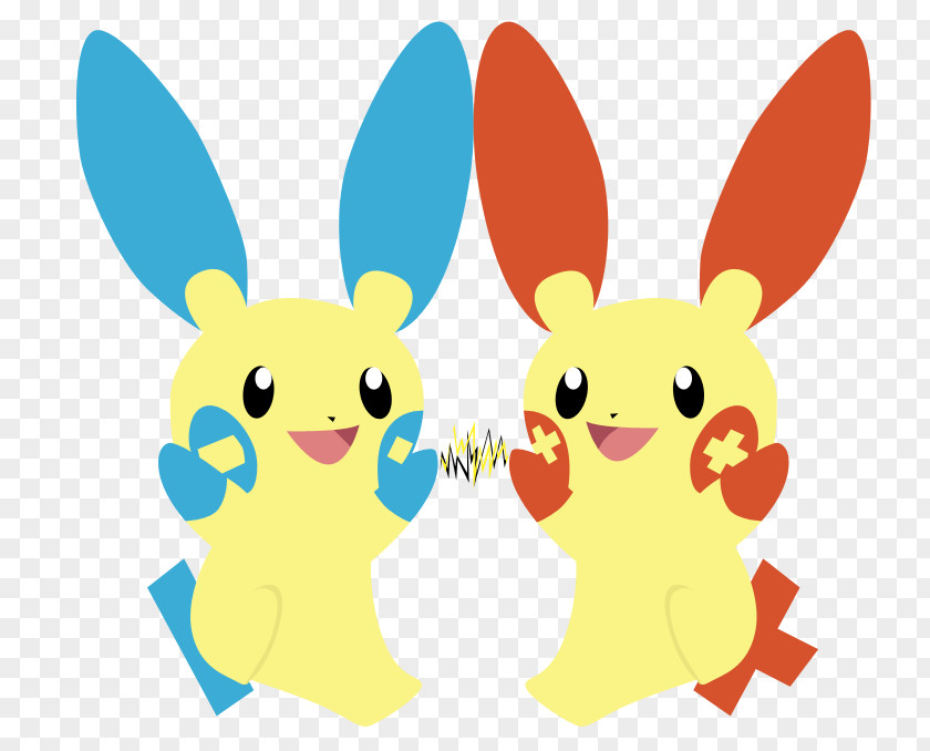 Barcod Vector Domestic Rabbit Minun Plusle Image PNG