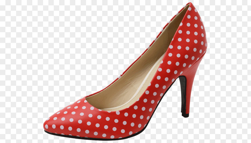 Polka Dot High Heel T.U.K. High-heeled Shoe PNG
