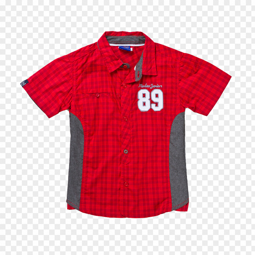 Red Shirt Sports Fan Jersey T-shirt Polo Collar PNG