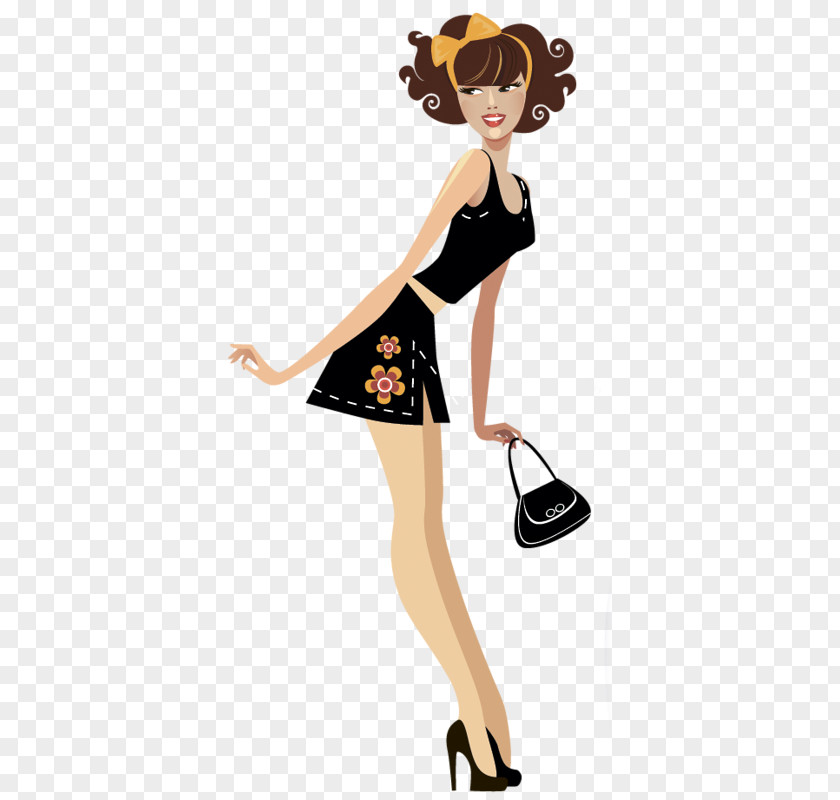 Summer Fashion Vector Woman Clip Art Lady Model PNG