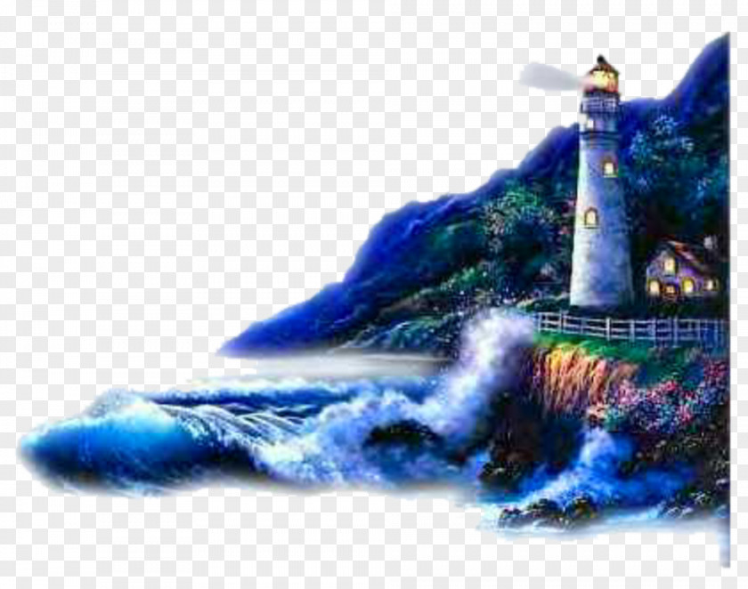 Beach Lighthouse Sea Wind Wave PNG