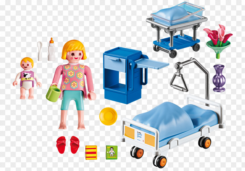Child Playmobil Maternity Room 6657 City Life Furnished Children's Hospital Toy PNG