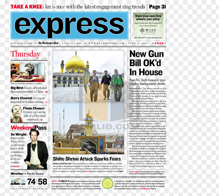 Newspaper Iraq Express Advertising Washington, D.C. PNG