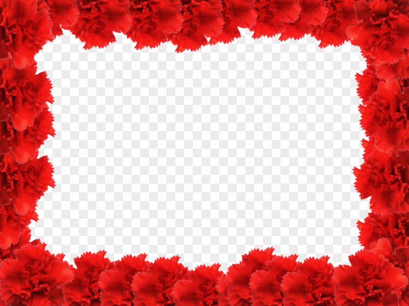 Red Flower Frame Photo Picture Rose PNG