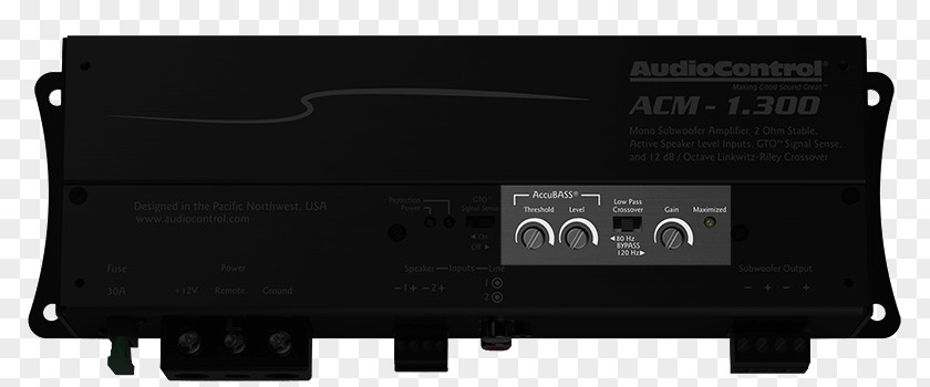Amplifier Bass Volume Power Converters Electronics Audio AudioControl PNG