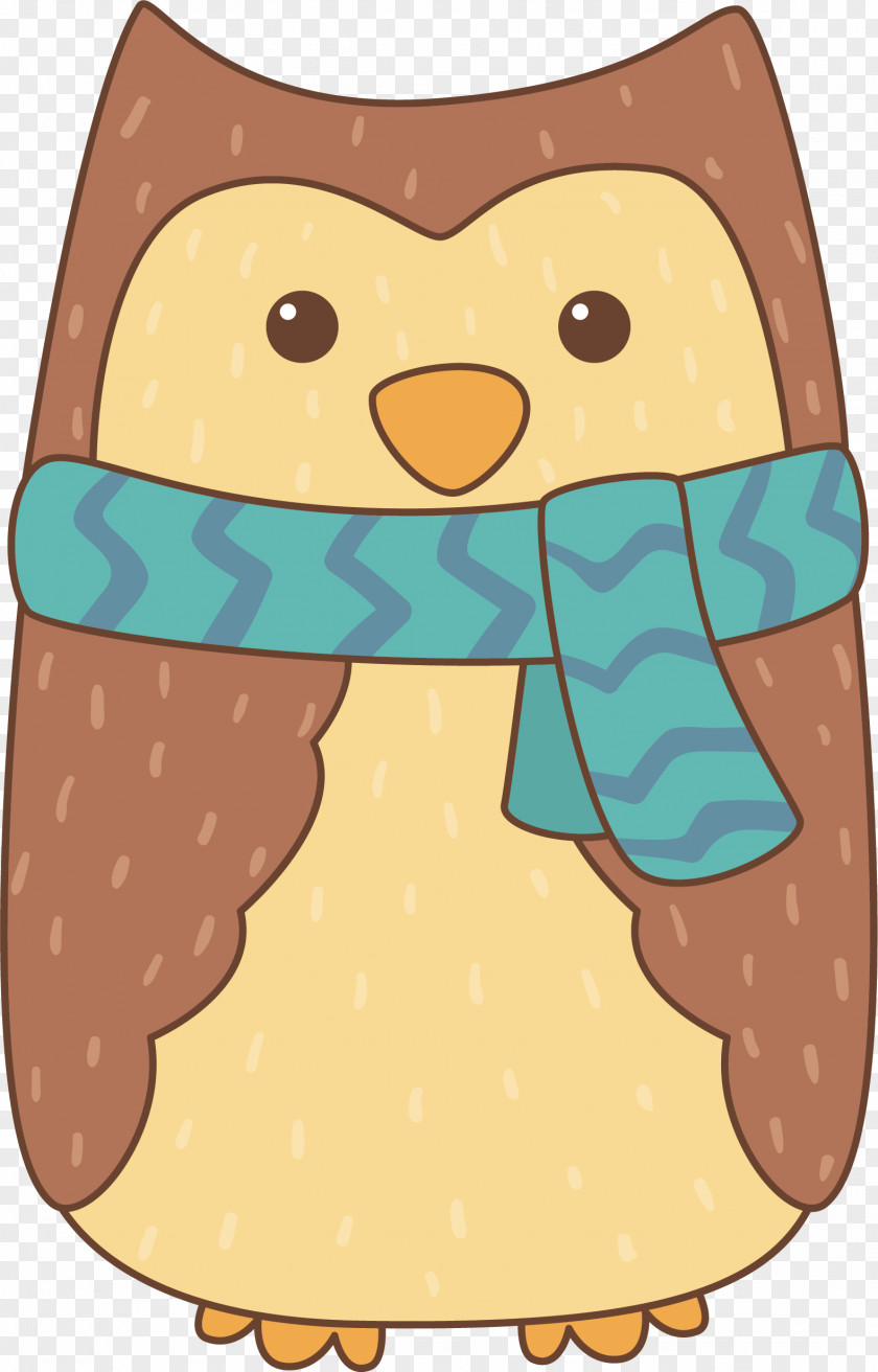 Brown Owl Vector Poster Illustration PNG