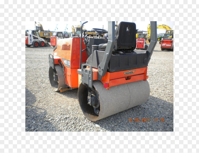 Bulldozer Asphalt Road Roller Compactor Machine PNG