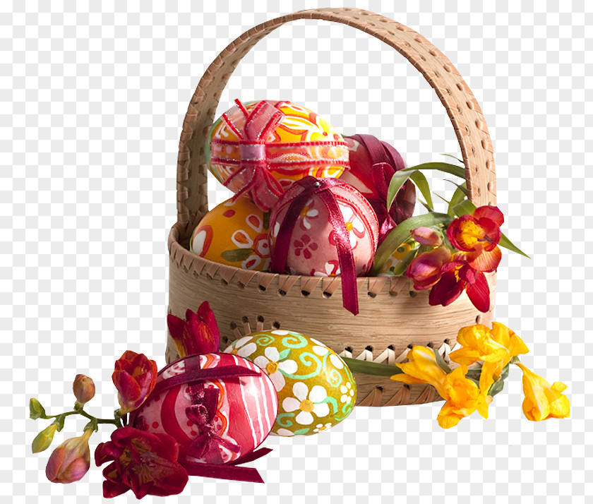 Egg In The Basket Easter PNG