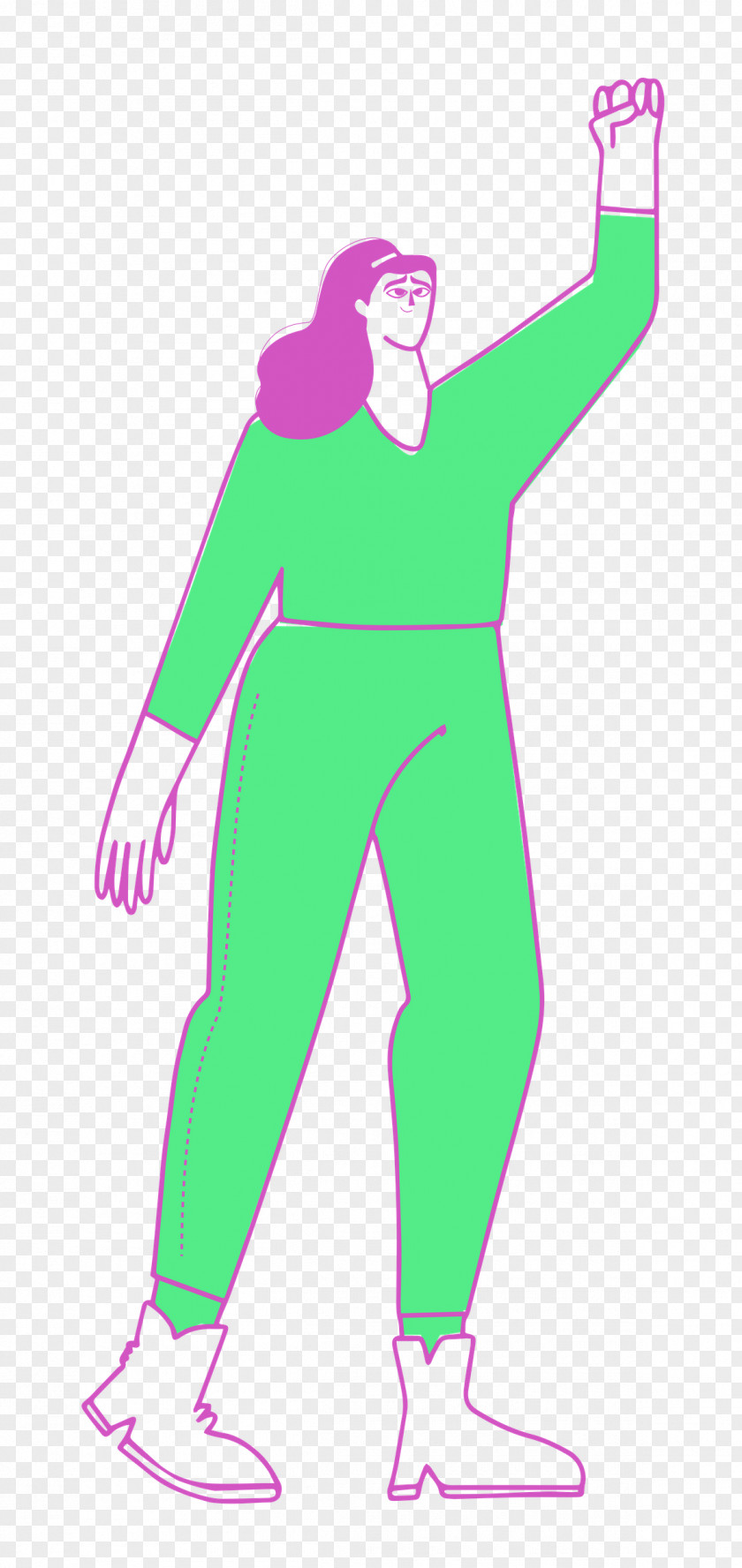 Girl Standing PNG