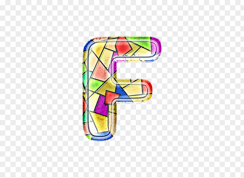 Stained Glass Letter F PNG