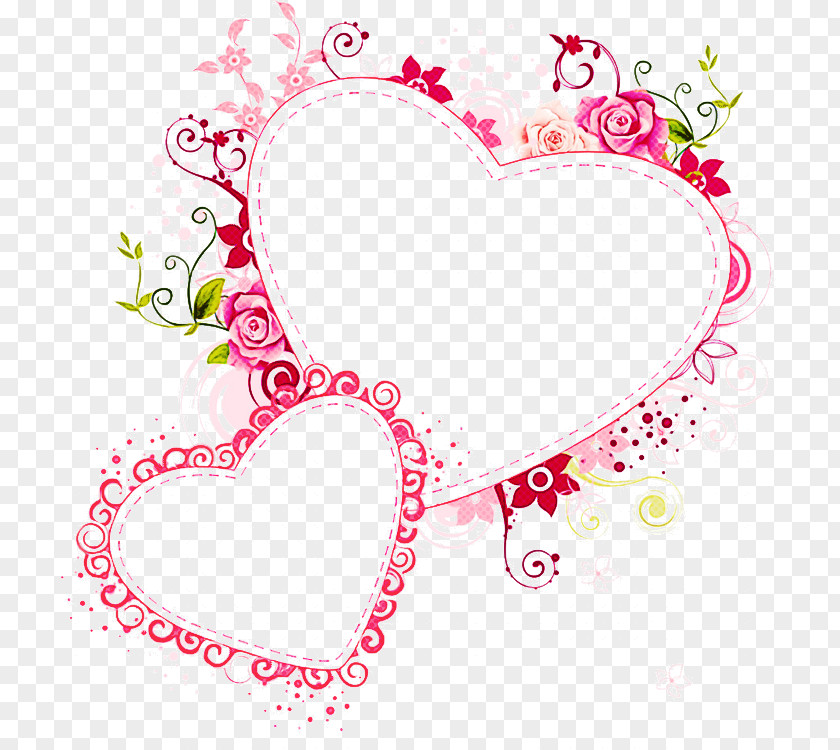 Valentines Day Sticker Floral Background Frame PNG