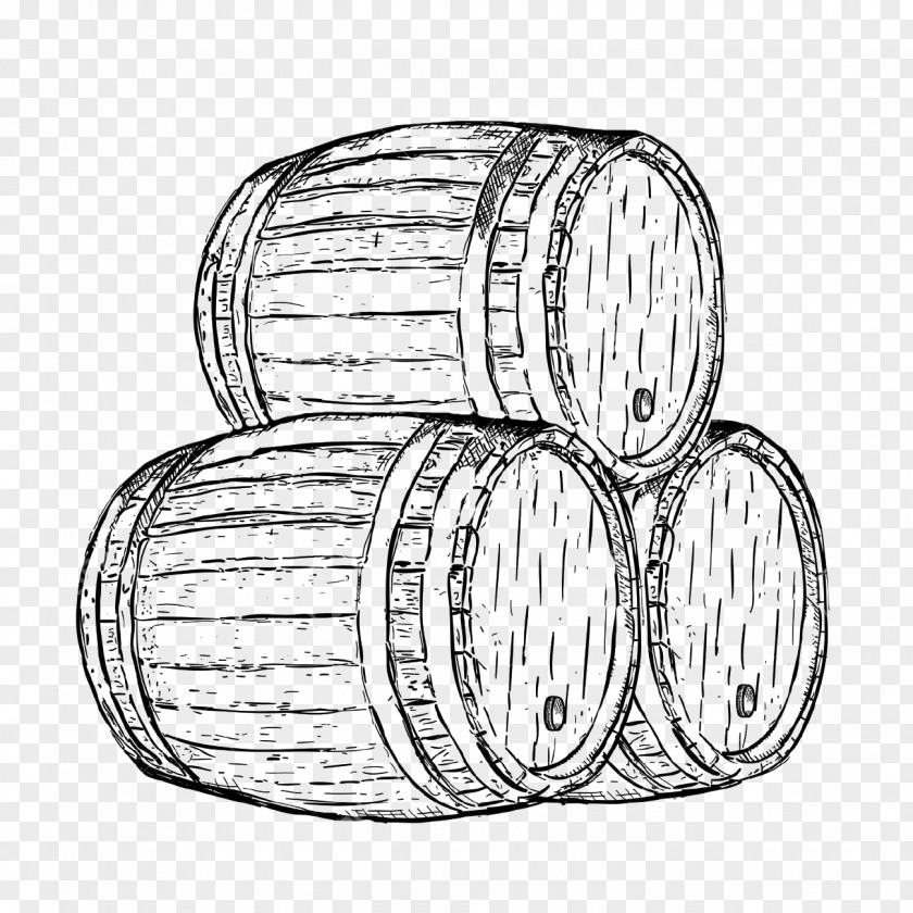Beer Wine Barrel Keg Drawing PNG