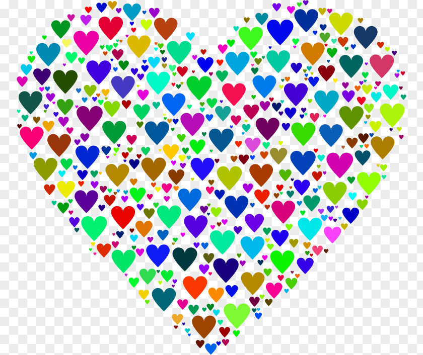Colorful Heart Art Clip Desktop Wallpaper Image Fractal PNG