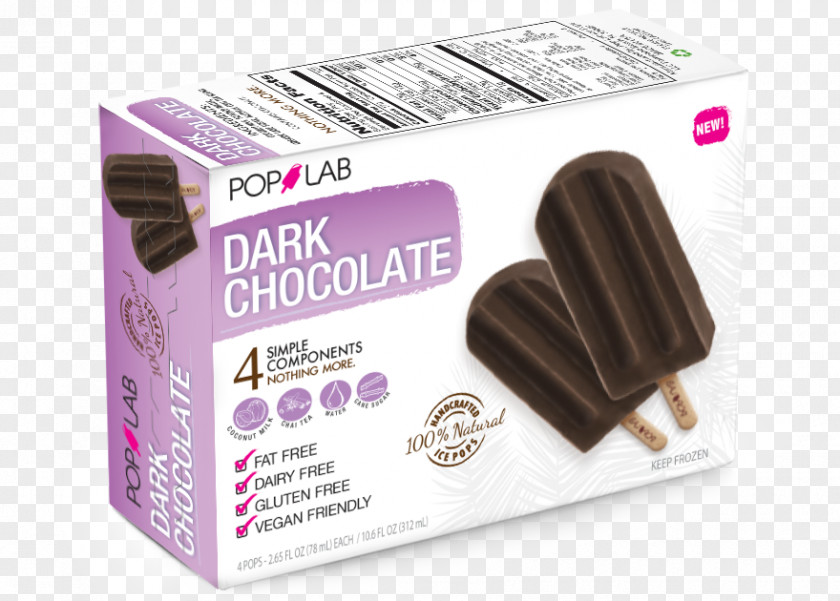 Dark Chocolate Ice Cream Pop Lollipop Lab Cafe PNG