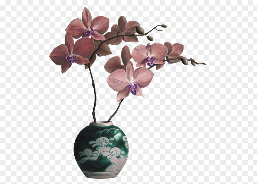 Light Pink Minimalist Vase Decoration Pattern Flower Bouquet PNG