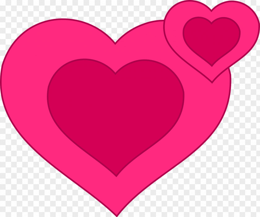 Pink Love Heart Clip Art PNG