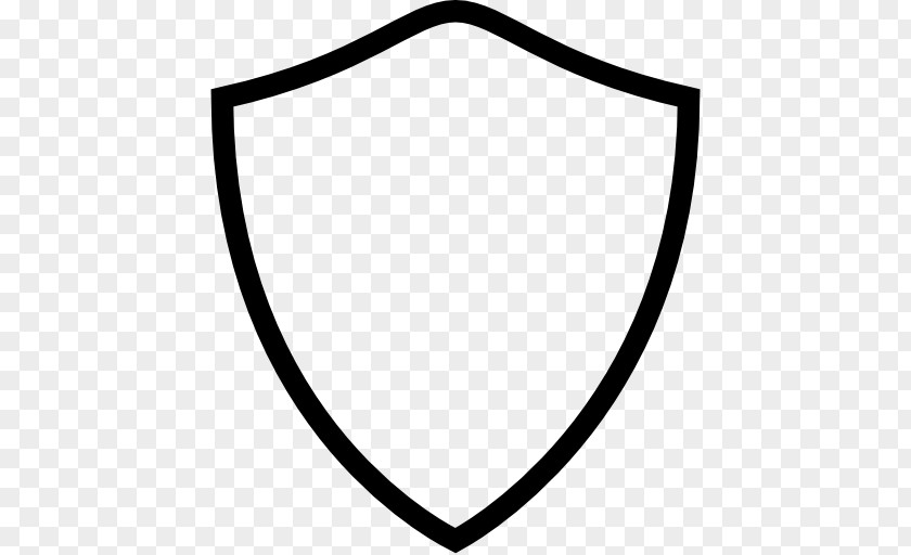 Shield Icon Blank Black And White Area Pattern PNG