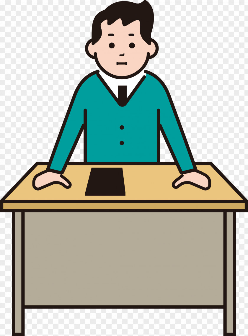 Teacher Desk Male PNG