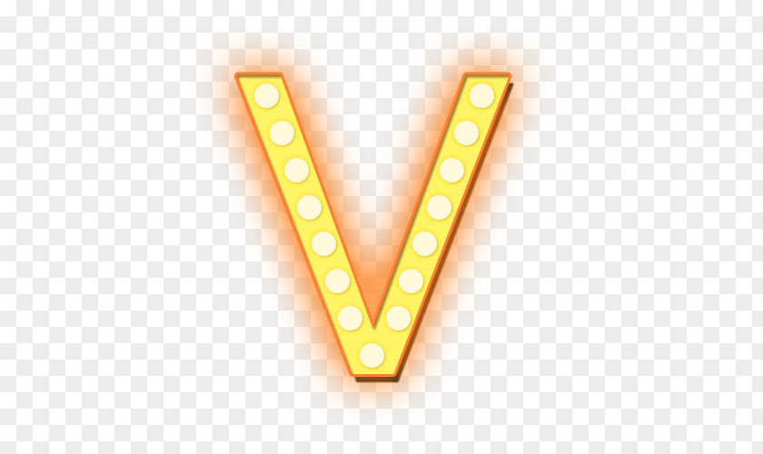 Flash Letter V Font PNG