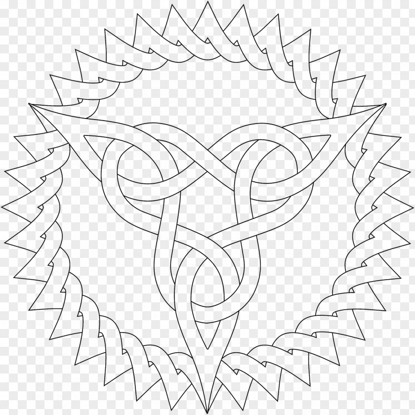 Triangle Mosaic Coloring Book Celtic Knot Child Mandala Pattern PNG