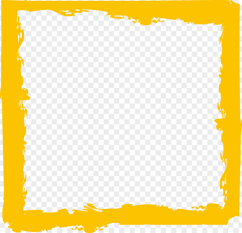 Brush Border Yellow Area Pattern PNG