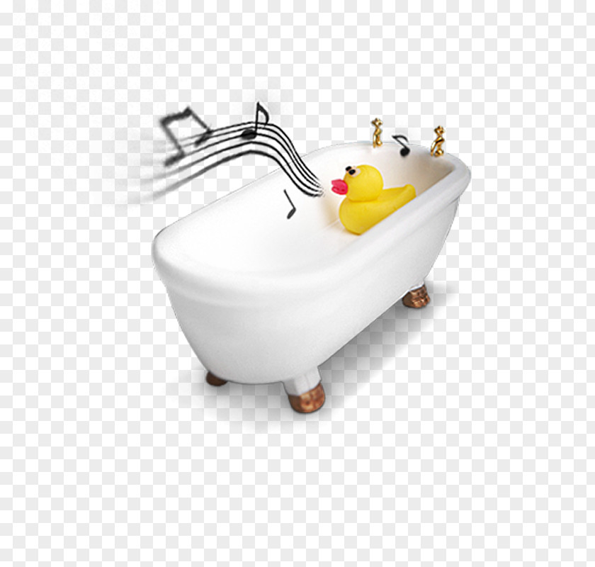 Bathtub Little Yellow Duck Project PNG