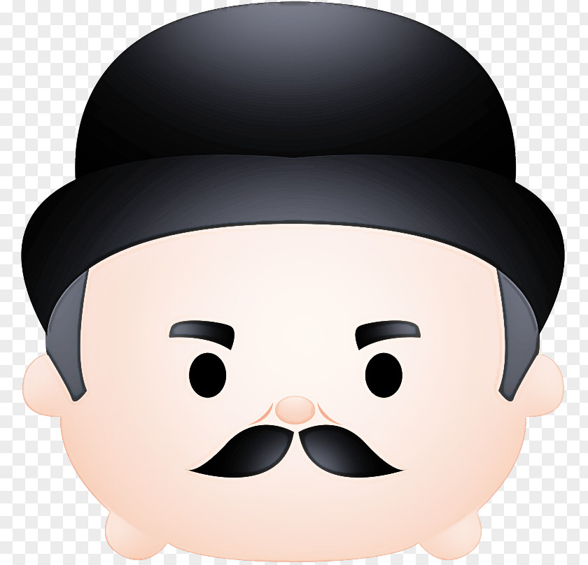 Bowler Hat Cheek Hair Face Cartoon Head Nose PNG