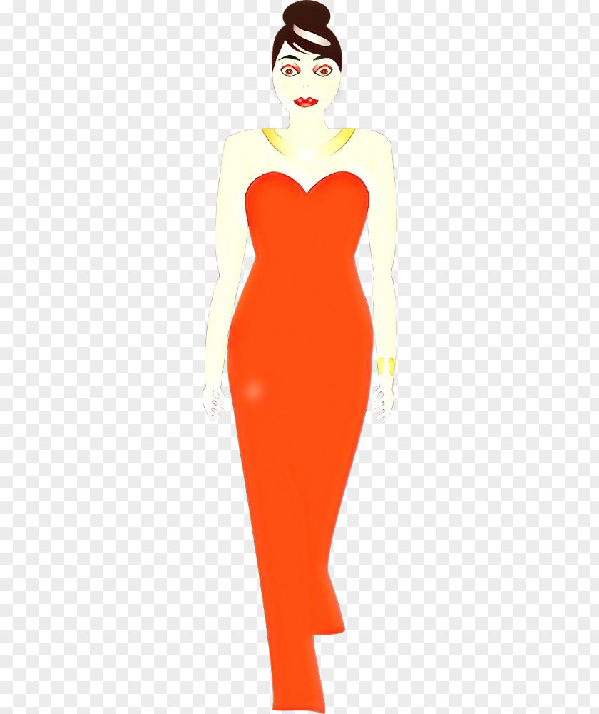 Fashion Illustration Design Orange PNG