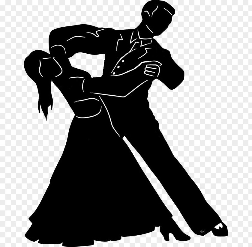 Partner Dance Image Silhouette Wiki Dress Black & White M PNG