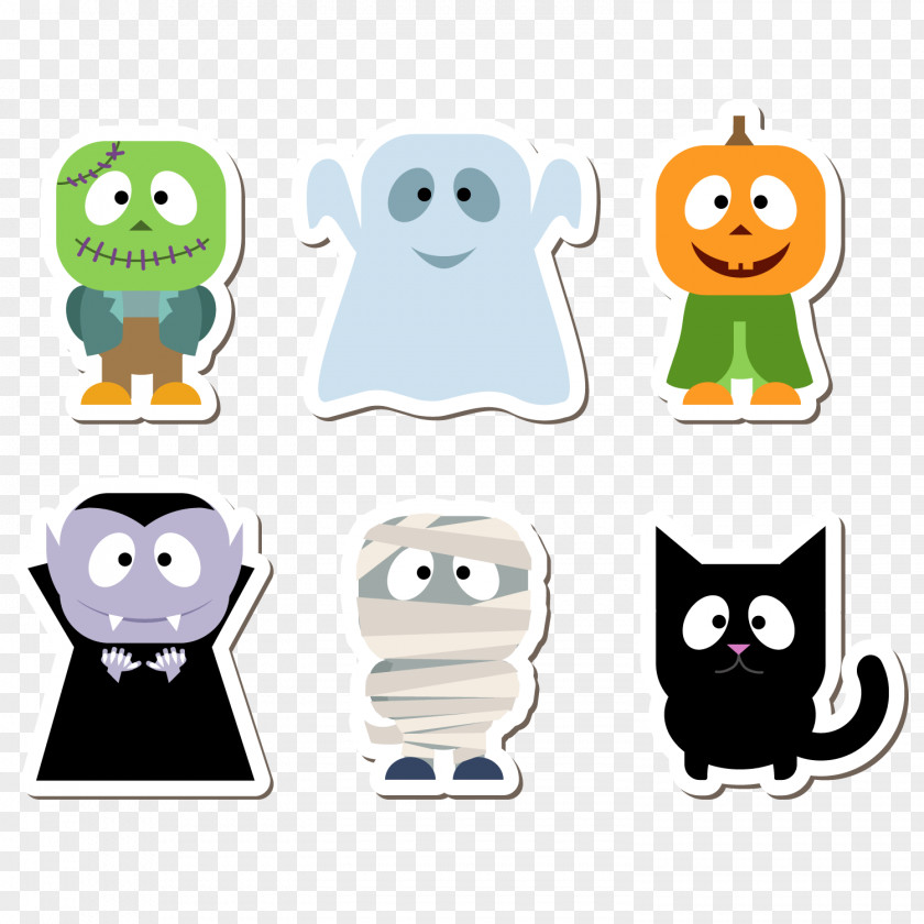 Vector Halloween Character Sticker PNG