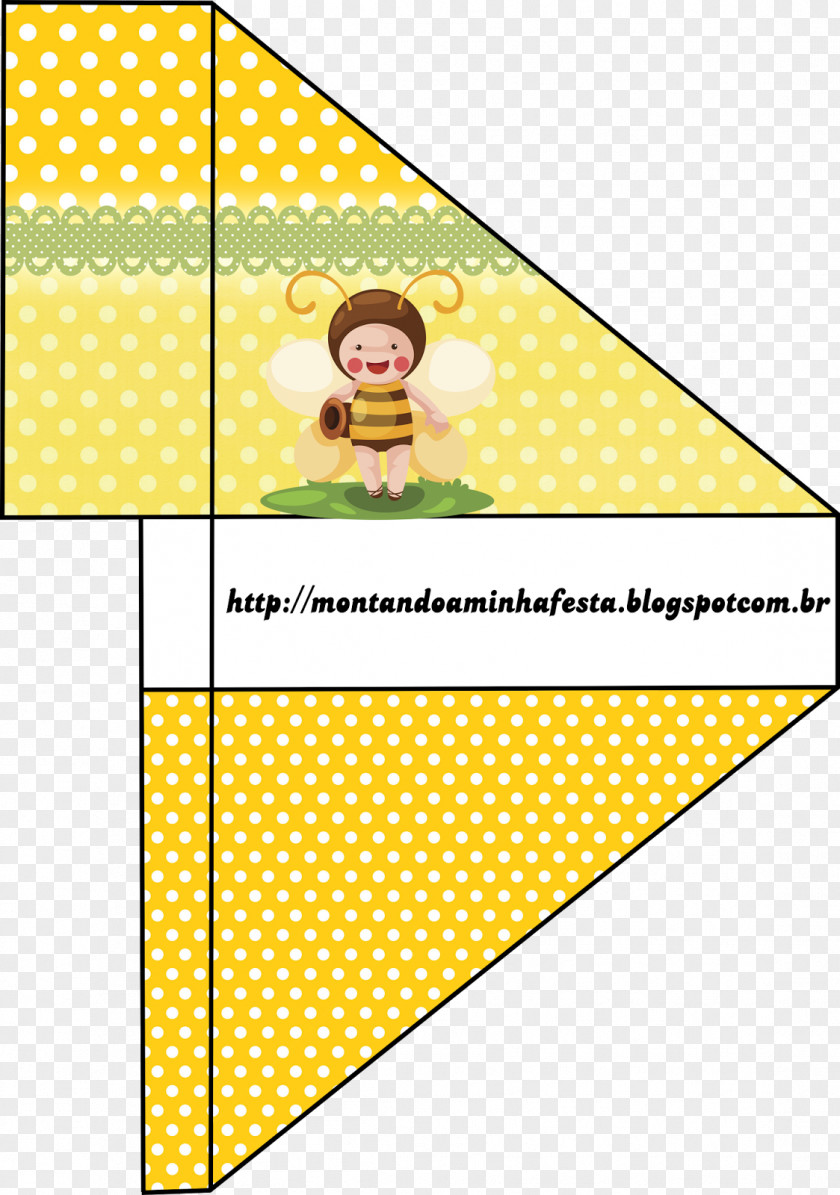 Bee Paper Honey Party Convite PNG