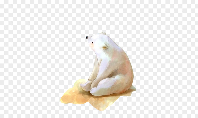 Creative Picture Painted Polar Bear In A Daze Baby Bears Watercolor Painting Drawing PNG