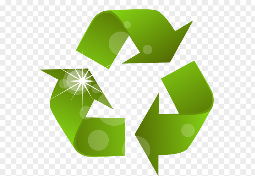 Green Arrows Recycling Symbol Waste Management Bin PNG