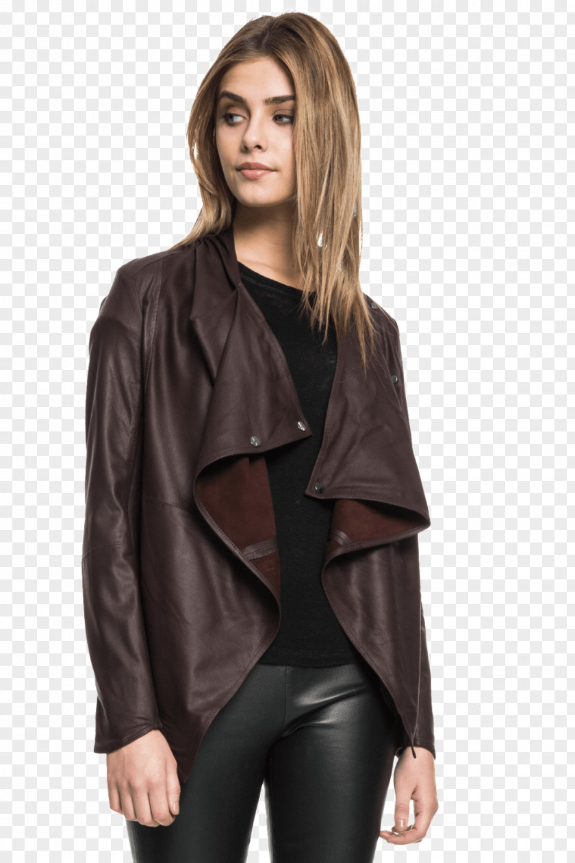 Jacket Kim-Lian Leather Sleeve Blazer PNG
