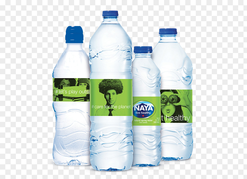 Water Bottles Bottled Carbonated Naya Waters PNG