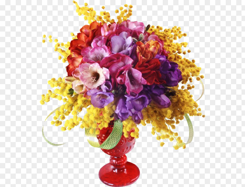 Flower Bouquet Cut Flowers Mimosa Salad Photography PNG