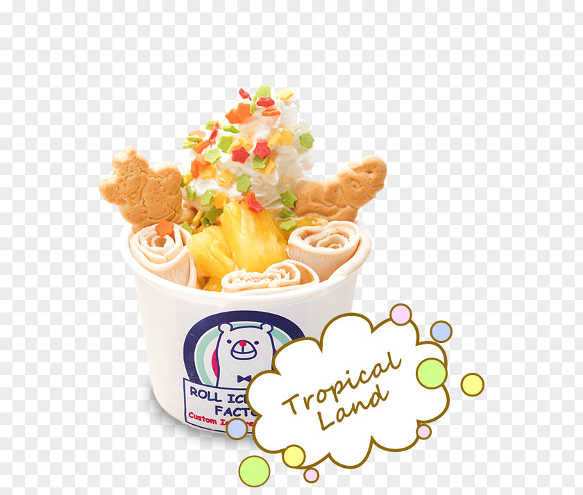 Ice Cream Sundae Roll Factory Fried PNG