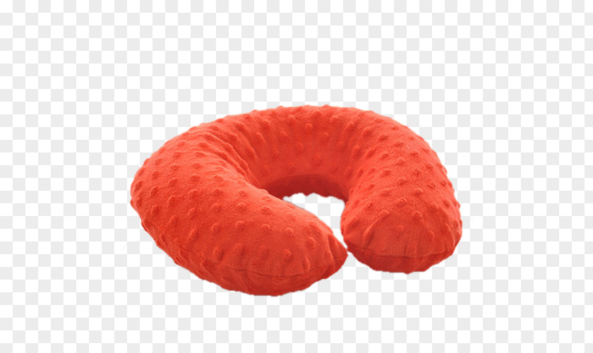 Orange Dot Massage U-pillow Pillow Inflatable PNG