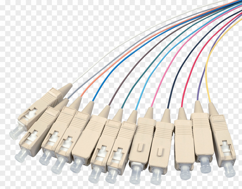 Pigtail Multi-mode Optical Fiber Cable Termination Computer Network PNG