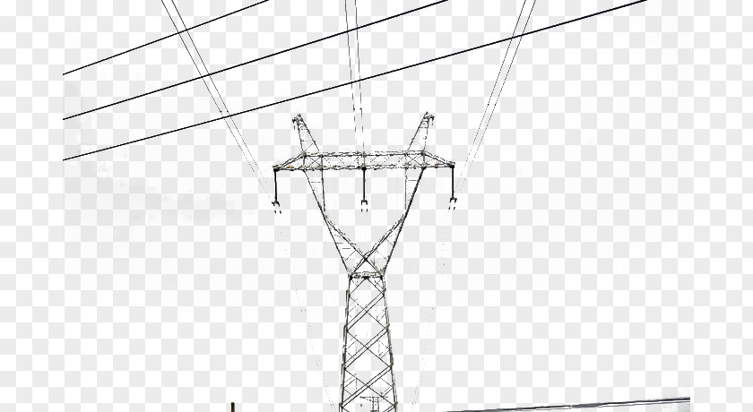 High Voltage Wire Black And White Structure Pattern PNG