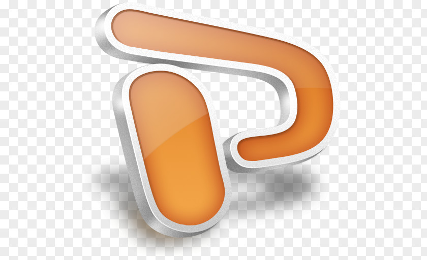 Microsoft Power Point N Orange Peach Font PNG
