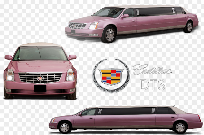 Pink Limousine Car Cadillac DTS Brougham CTS PNG